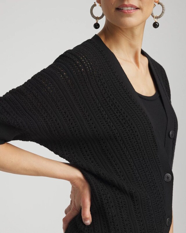 Dolman Pointelle Cardigan - image 4